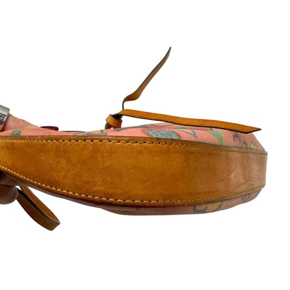 Dooney & Bourke Graffiti Heart Print Canvas Shoulder Bag – Pink Multicolor - Picture 5 of 9